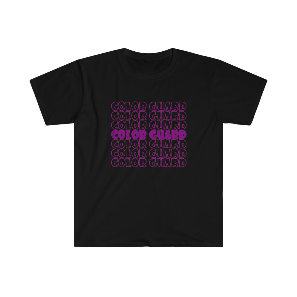 Color Guard - Retro - Purple - Unisex Softstyle T-Shirt