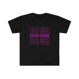 Color Guard - Retro - Purple - Unisex Softstyle T-Shirt