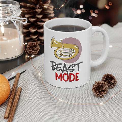 Beast Mode - Tuba - 11oz White Mug