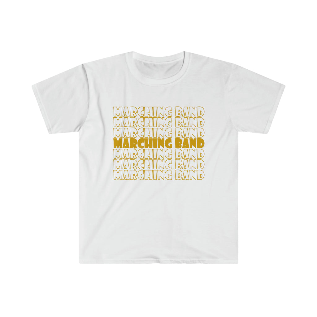 Marching Band - Retro - Gold - Unisex Softstyle T-Shirt