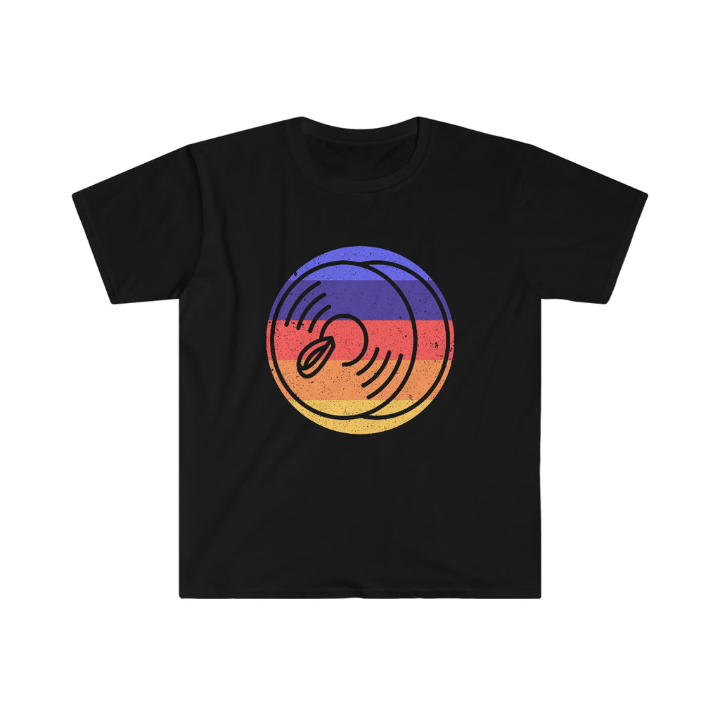 Vintage Grunge Circle Sunset - Cymbals - Unisex Softstyle T-Shirt