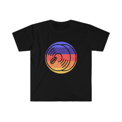 Vintage Grunge Circle Sunset - Cymbals - Unisex Softstyle T-Shirt