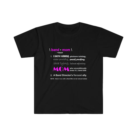 Band Mom Definition - Magenta - Unisex Softstyle T-Shirt