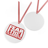 Fear The Clarinets - Red - Metal Ornament