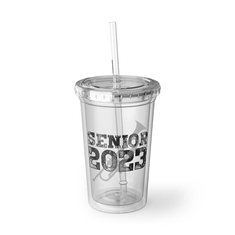 Senior 2023 - Black Lettering - Trumpet - Suave Acrylic Cup