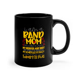 Band Mom - Fancy - Gold - 11oz Black Mug