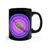 Vintage Grunge Purple Circle - Piccolo - 11oz Black Mug
