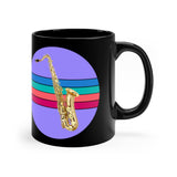 Marching Band - Retro - Tenor Sax 2 -  11oz Black Mug