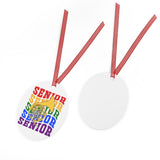 Senior Rainbow - French Horn - Metal Ornament