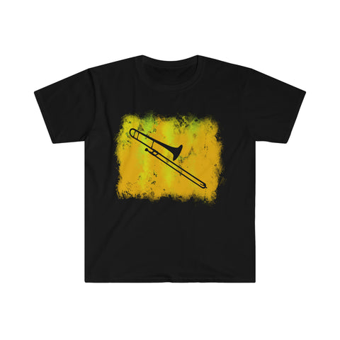 Vintage Yellow Cloud - Trombone - Unisex Softstyle T-Shirt