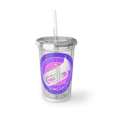 Vintage Grunge Purple Circle - Tuba - Suave Acrylic Cup