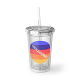 Vintage Grunge Circle Sunset - Piccolo - Suave Acrylic Cup