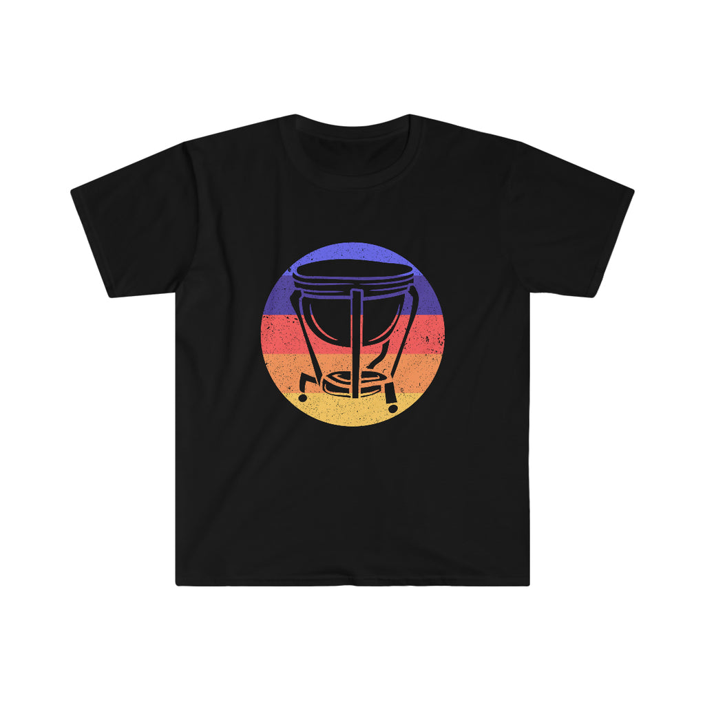 Vintage Grunge Circle Sunset - Timpani - Unisex Softstyle T-Shirt