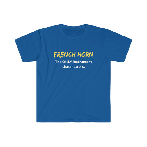 French Horn - Only - Unisex Softstyle T-Shirt