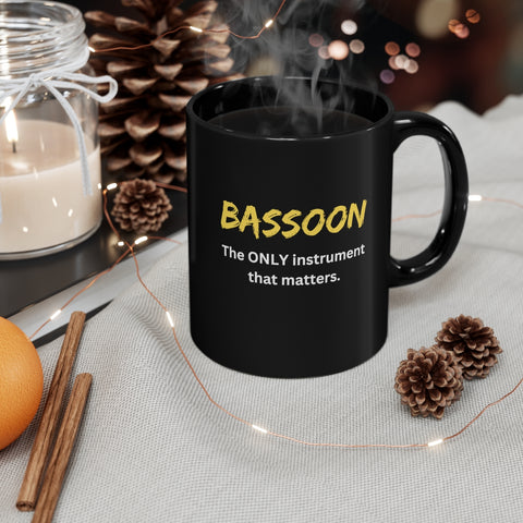 Bassoon - Only - 11oz Black Mug