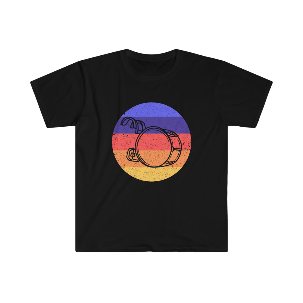 Vintage Grunge Circle Sunset - Bass Drum - Unisex Softstyle T-Shirt