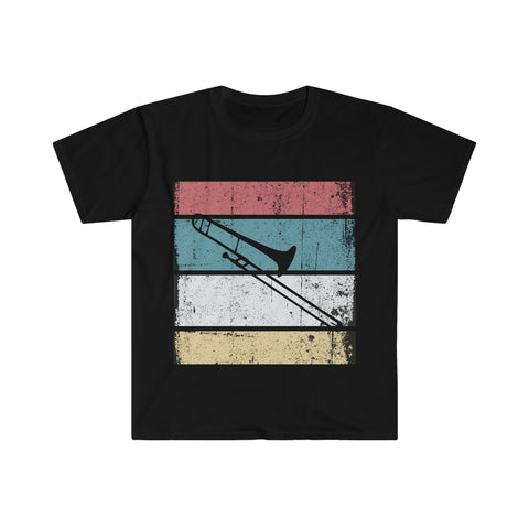 Vintage Grunge Lines 2 - Trombone - Unisex Softstyle T-Shirt