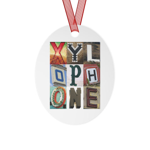 Xylophone - Artsy Alphabet - Metal Ornament