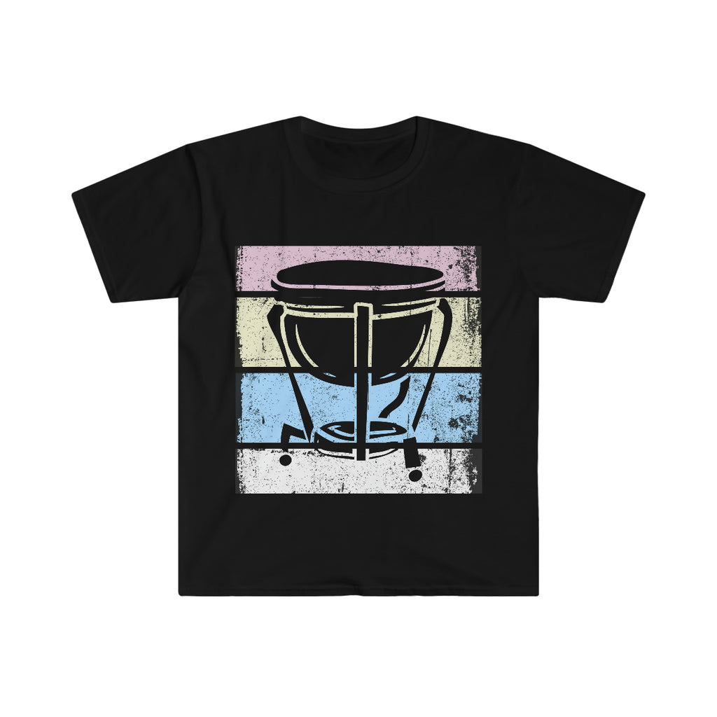 Vintage Grunge Pastel Lines - Timpani - Unisex Softstyle T-Shirt