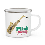 [Pitch Please] Alto Saxophone - Enamel Camping Mug