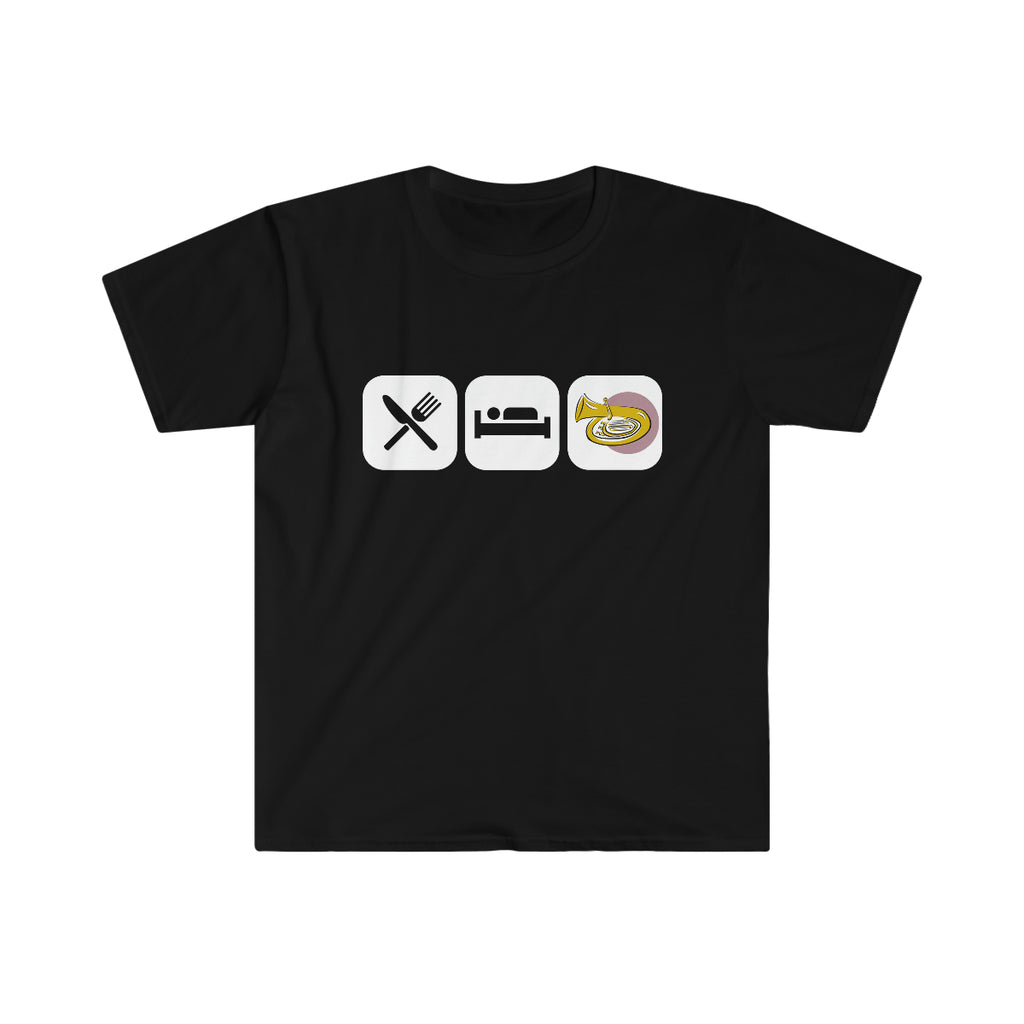 Eat, Sleep, Play - Tuba - Unisex Softstyle T-Shirt