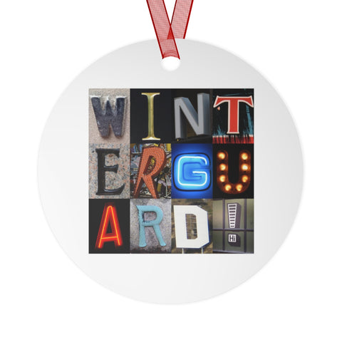 Winter Guard - Artsy Alphabet - Metal Ornament