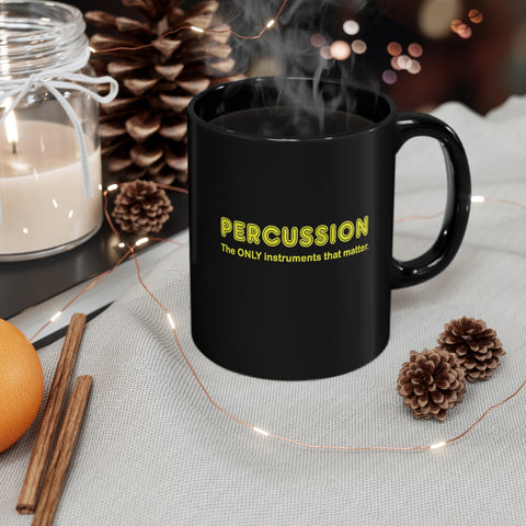 Percussion - Only - 11oz Black Mug