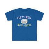 Plays Well With Others - Snare Drum - Unisex Softstyle T-Shirt