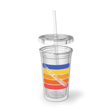 Vintage Grunge Lines Sunset - Piccolo - Suave Acrylic Cup