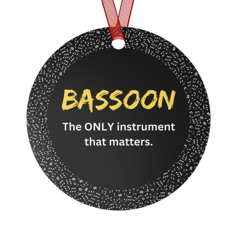 Bassoon - Only - Metal Ornament