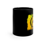 Vintage Yellow Cloud - Snare Drum - 11oz Black Mug