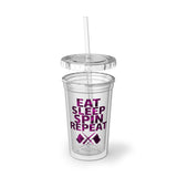 Color Guard - Eat Sleep Spin Repeat - Suave Acrylic Cup