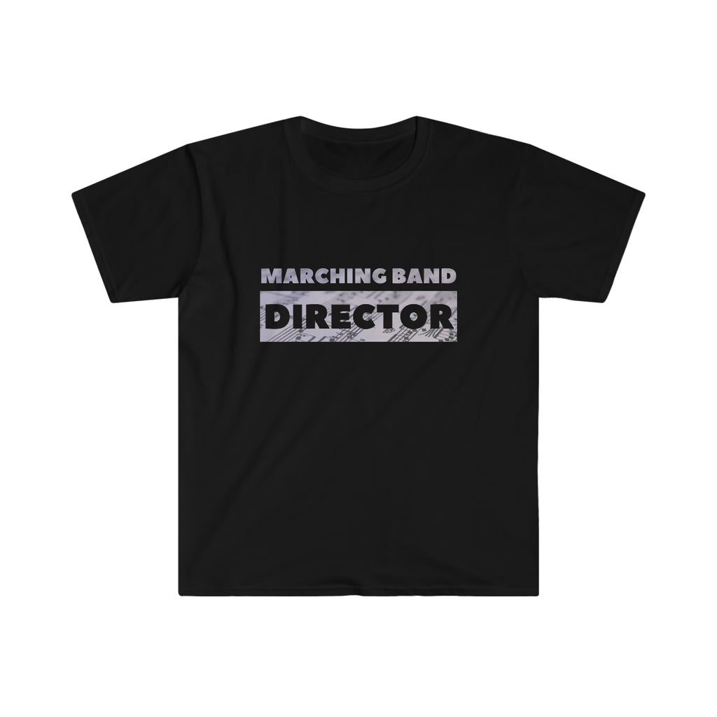 Marching Band Director - Gray Notes - Unisex Softstyle T-Shirt
