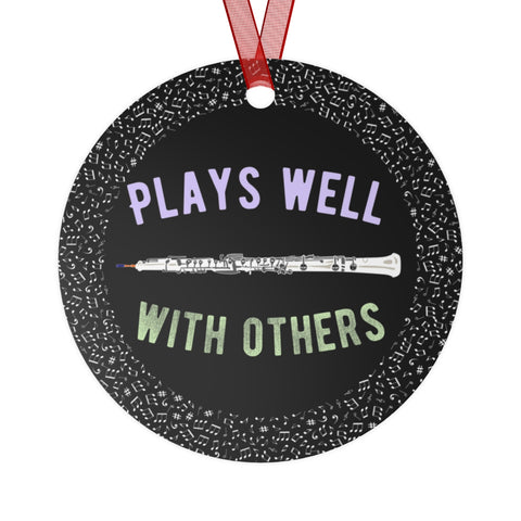 Plays Well With Others - Oboe - Metal Ornament