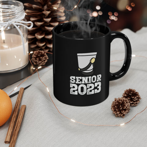 Senior 2023 - White Lettering - Shako - 11oz Black Mug