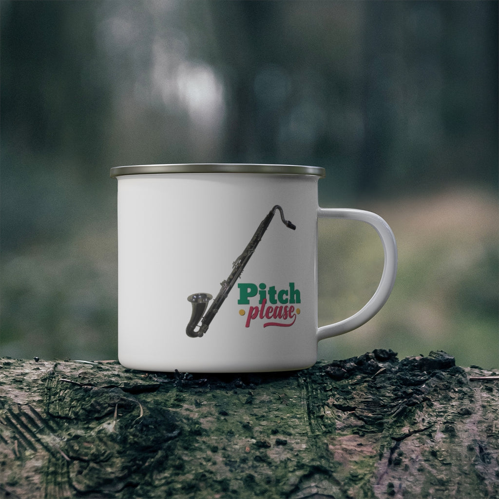 [Pitch Please] Bass Clarinet - Enamel Camping Mug