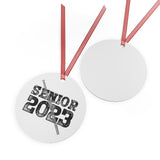 Senior 2023 - Black Lettering - Bassoon - Metal Ornament