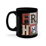 French Horn - Artsy Alphabet 2 - 11oz Black Mug
