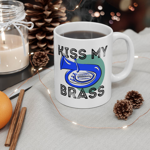 Kiss My Brass - Tuba - 11oz White Mug