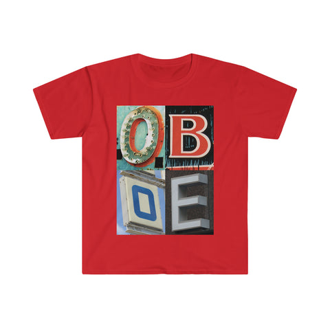 Oboe - Artsy Alphabet - Unisex Softstyle T-Shirt
