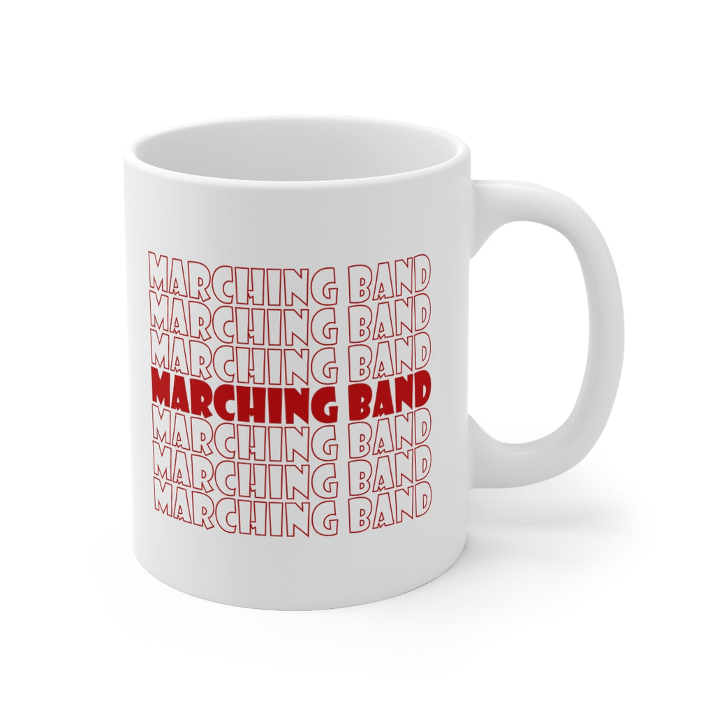Marching Band - Retro - Red - 11oz White Mug