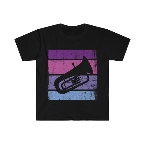 Vintage Grunge Purple Lines - Tuba - Unisex Softstyle T-Shirt