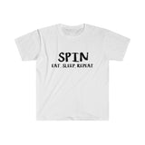 SPIN. Eat. Sleep. Repeat 9 - Color Guard - Unisex Softstyle T-Shirt