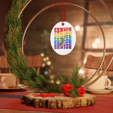Senior Rainbow - Alto Sax - Metal Ornament