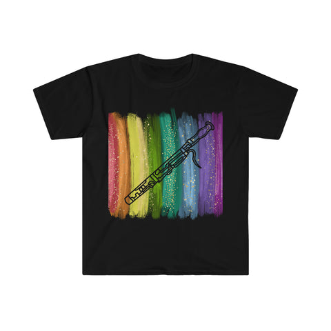 Vintage Rainbow Paint - Bassoon - Unisex Softstyle T-Shirt