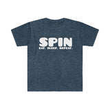 SPIN. Eat. Sleep. Repeat 3 - Color Guard - Unisex Softstyle T-Shirt
