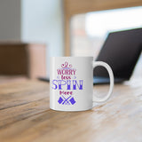 Worry Less, Spin More - 11oz Black Mug