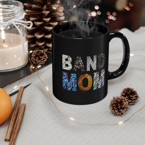 Band Mom - Music Notes - 11oz Black Mug