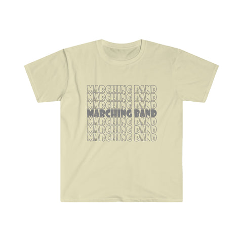 Marching Band - Retro - Gray - Unisex Softstyle T-Shirt