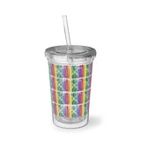 Vintage Rainbow Paint - Oboe - Suave Acrylic Cup - Pattern